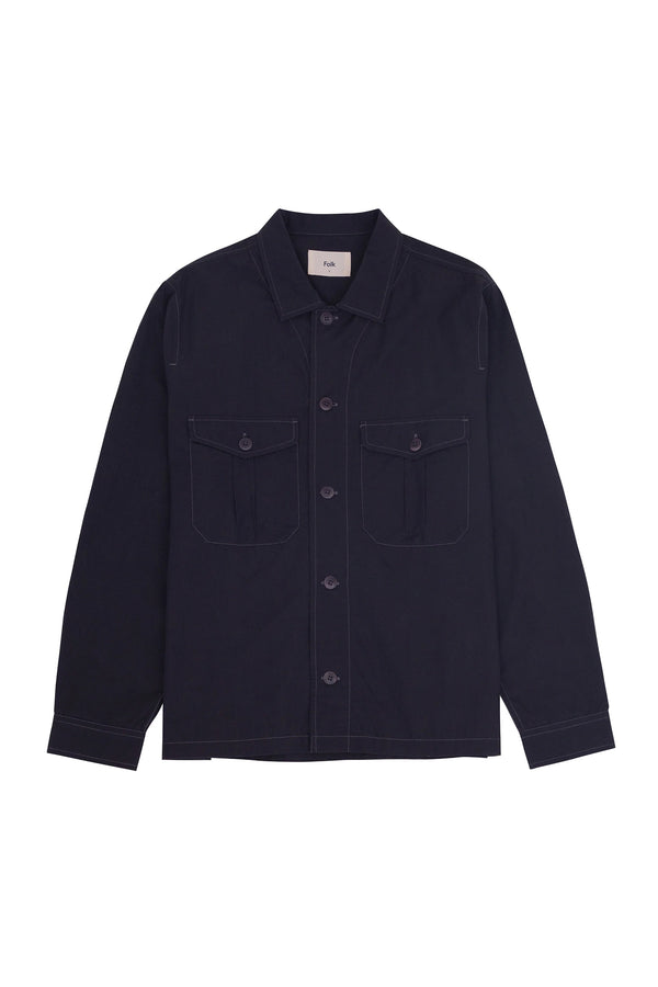 folk Revere Overshirt - Soft Black