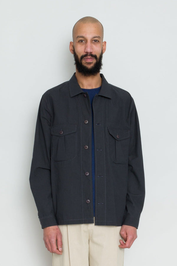 Folk Revere Overshirt - Soft Black
