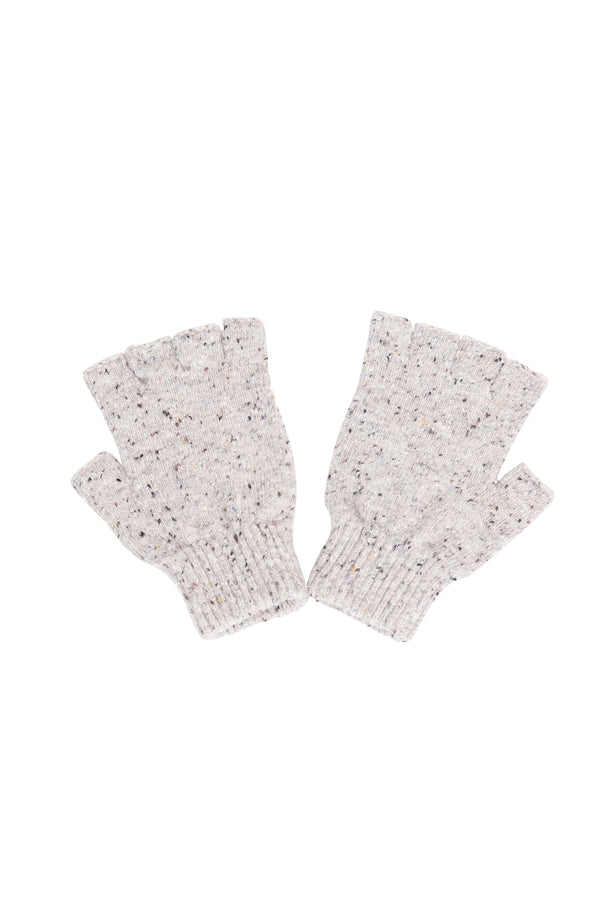 folk Shin Fingerless Gloves - Oat