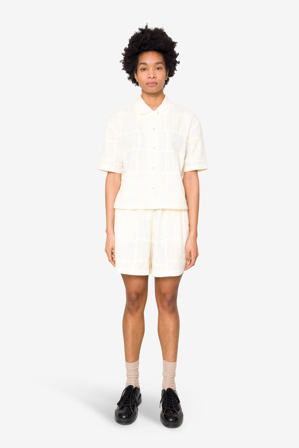 folk Sideline - Annie Shorts - Buttermilk Patchwork