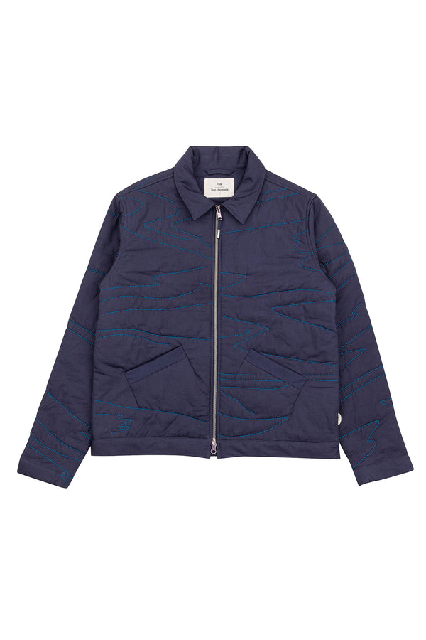 folk Signal Blouson - Navy Quilt TH