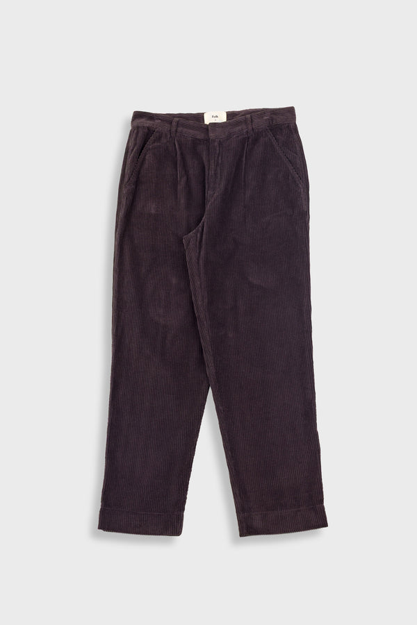 folk Signal Pant - Black Grape Chunky Cord