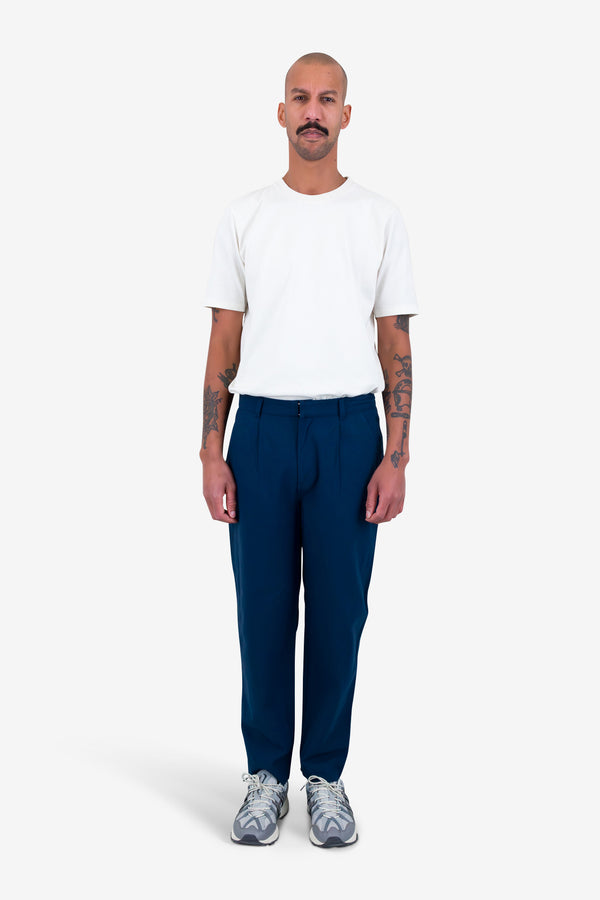 Folk Signal Pant - Navy Linen
