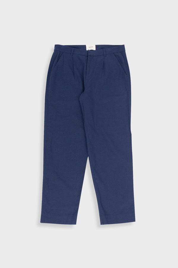 folk Signal Pant - Navy Linen