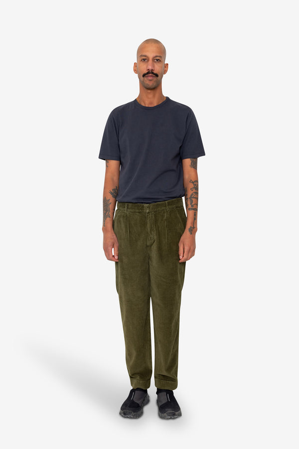 Folk Signal Pant - Olive Chunky Cord