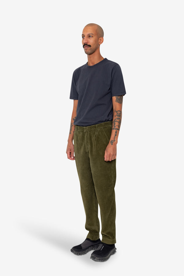 Folk Signal Pant - Olive Chunky Cord