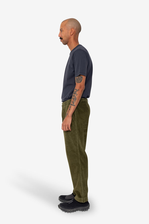 Folk Signal Pant - Olive Chunky Cord