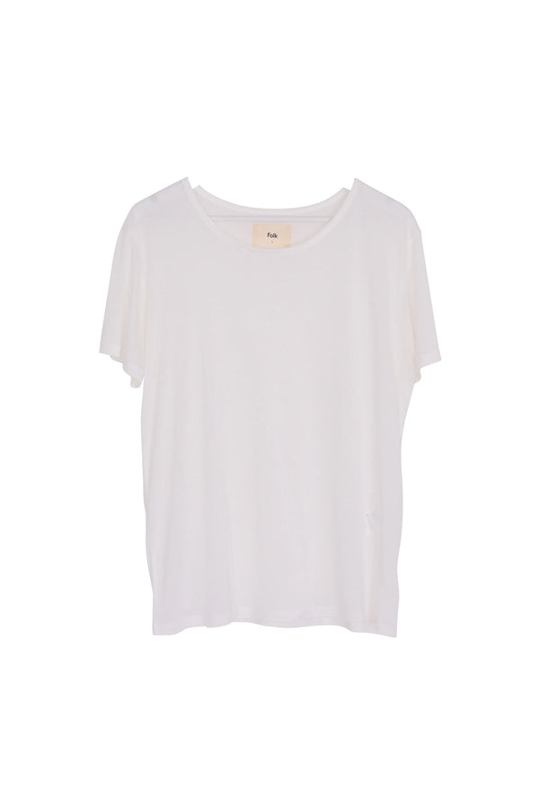 folk Slouch T-Shirt - White