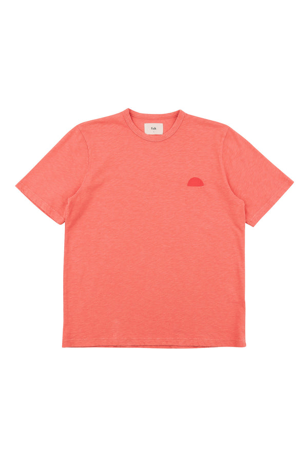 folk Slub T-Shirt - Coral
