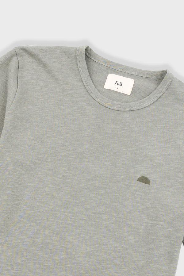 Folk Slub T-Shirt - Light Sage