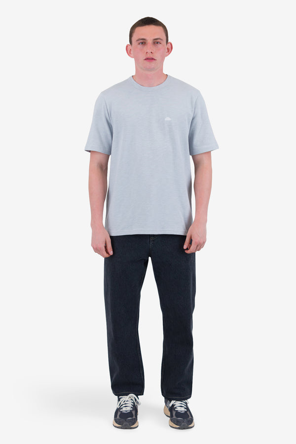 Folk Slub T-Shirt - Mineral Blue