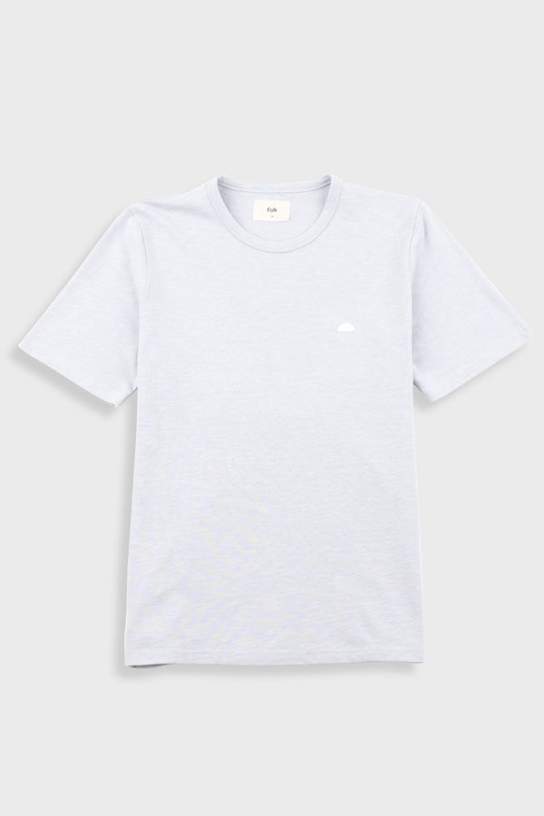 folk Slub T-Shirt - Mineral Blue
