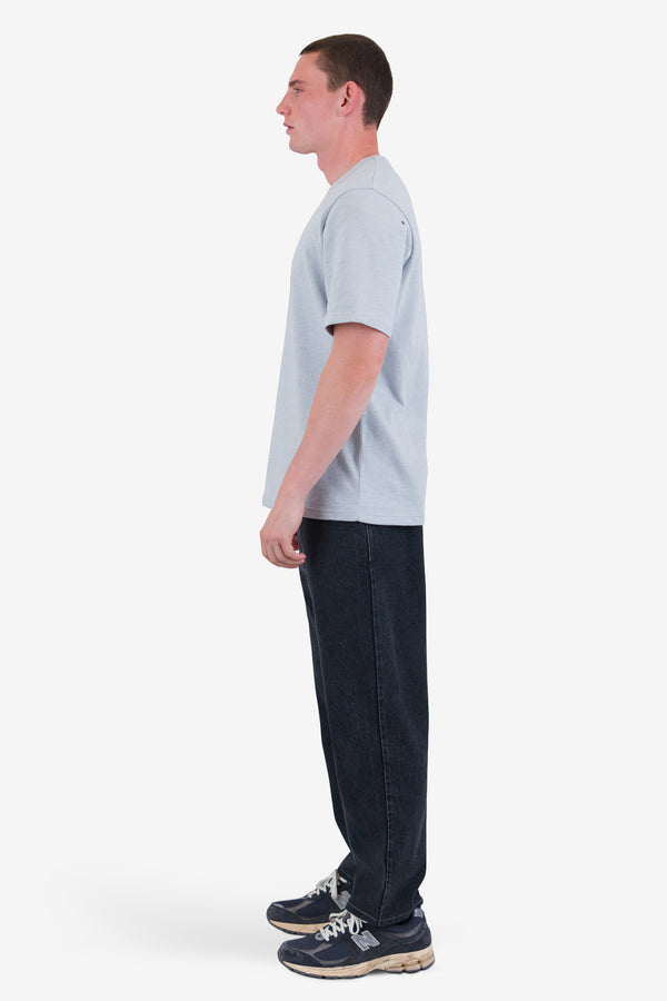 Folk Slub T-Shirt - Mineral Blue