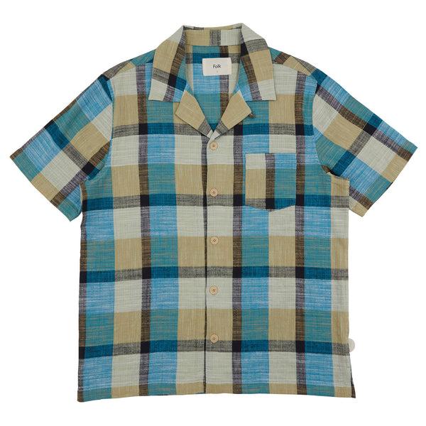 Folk SS Soft Collar Shirt - Multigingham Check