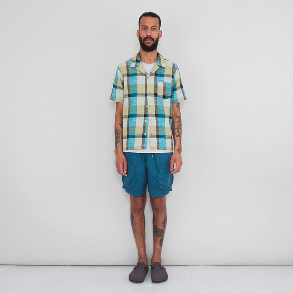 folk SS Soft Collar Shirt - Multigingham Check