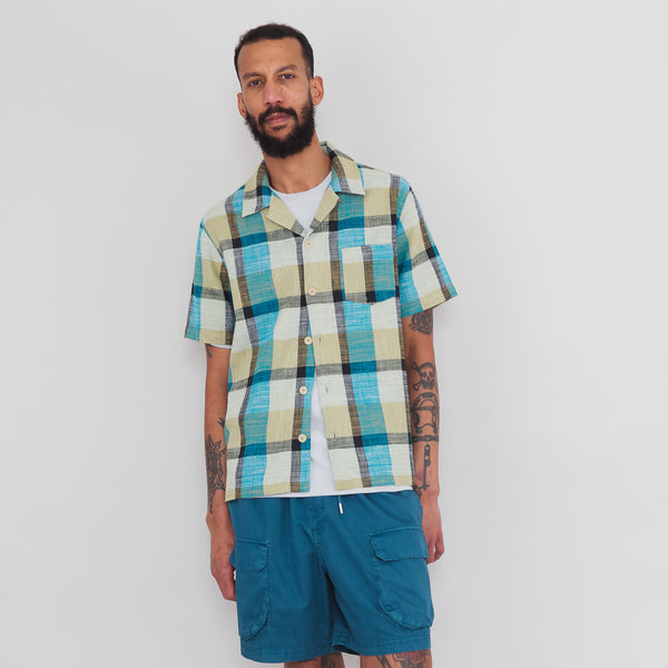 Folk SS Soft Collar Shirt - Multigingham Check