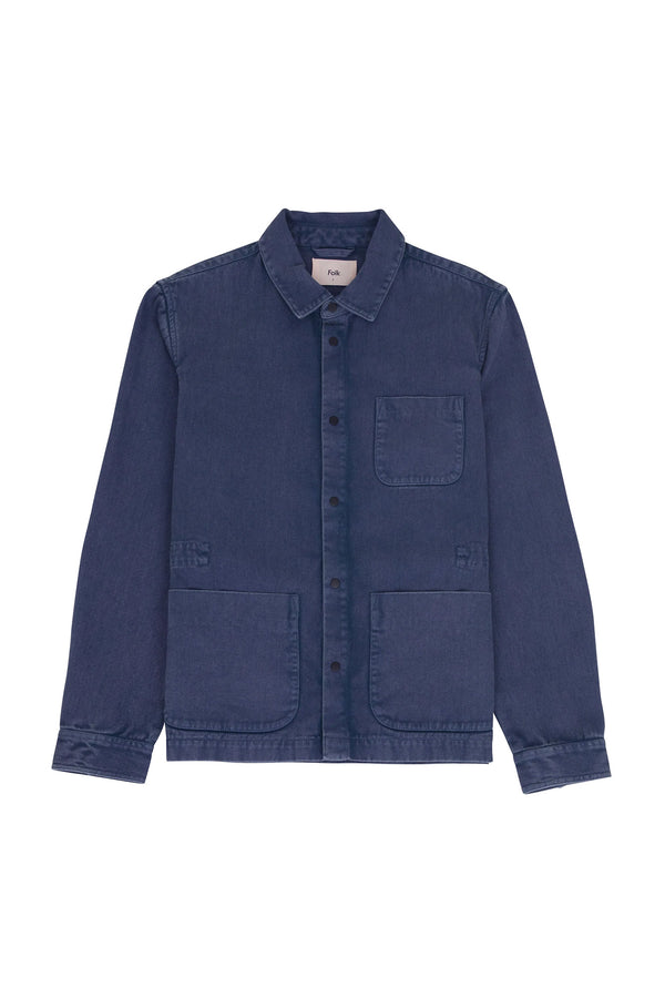 folk Twill Assembly Jacket - Dusty Blue
