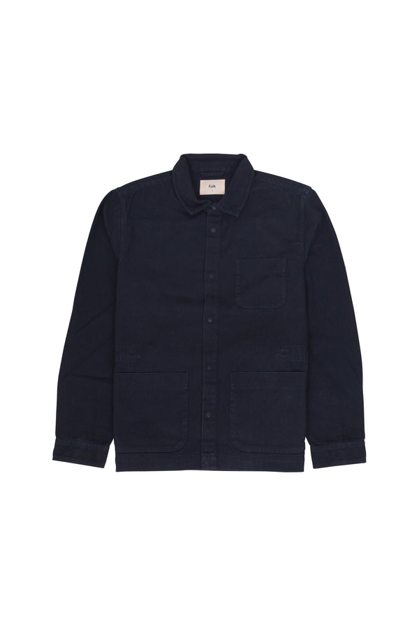 folk Twill Assembly Jacket - Soft Black