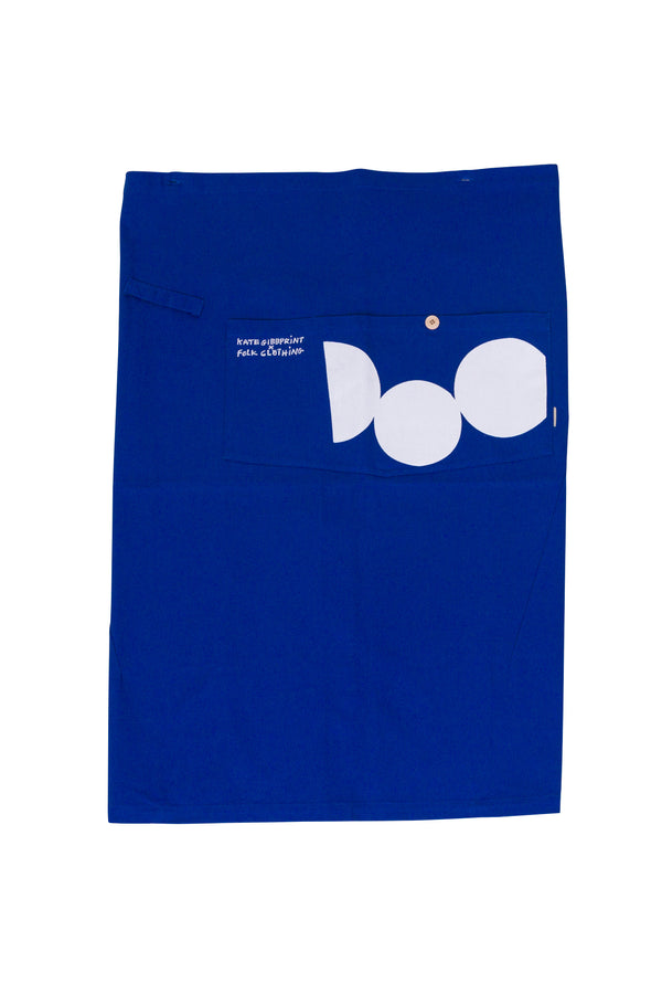 folk Utility Apron - Bright Blue KG