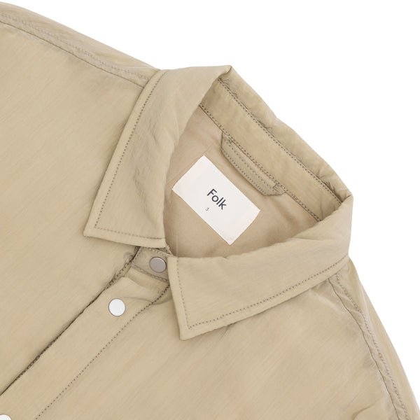 Folk Wadded Assembly Jacket - Sage Green