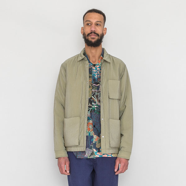 Folk Wadded Assembly Jacket - Sage Green