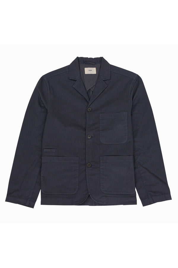 folk Wide Fit Blazer - Slate Twill
