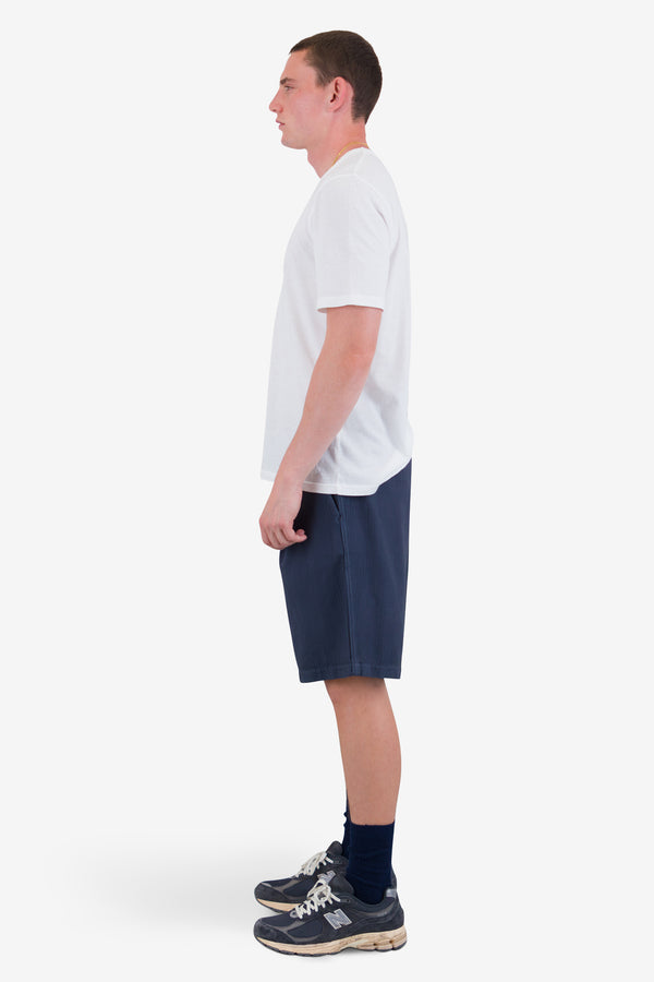 Folk Wide Fit Short - Soft Navy Herringbone