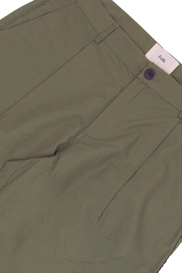 Folk Wide Fit Trouser - Dark Sage