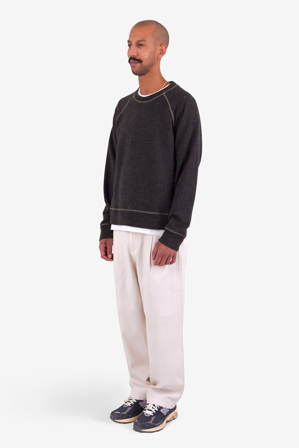 Folk Wide Fit Trouser - Pumice Herringbone