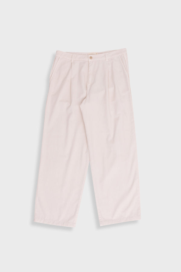 folk Wide Fit Trouser - Pumice Herringbone