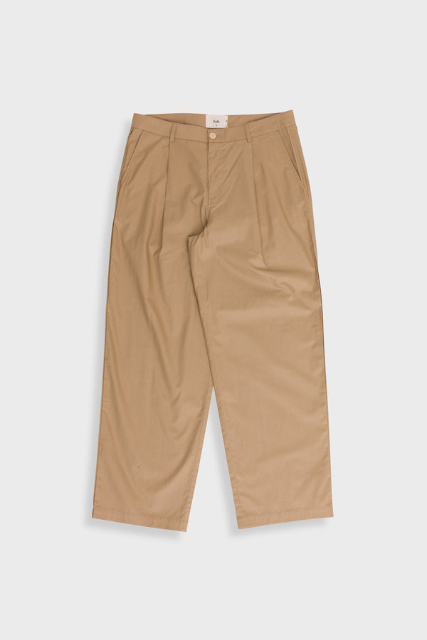 folk Wide Fit Trouser - Sand