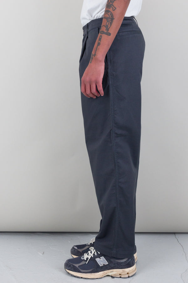Folk Wide Fit Trouser - Slate Twill