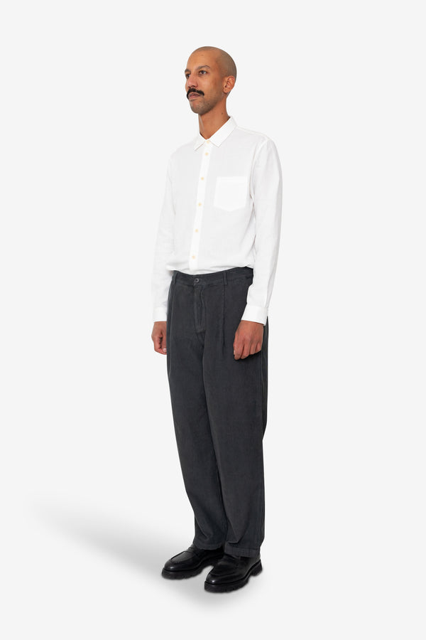 Folk Wide Fit Trouser - Smoke Grey Cord