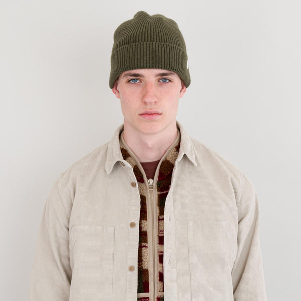 Folk Wool Cash Beanie - Olive