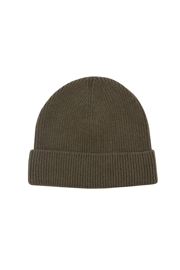 Folk Wool Cash Beanie - Olive