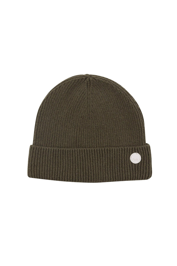 folk Wool Cash Beanie - Olive