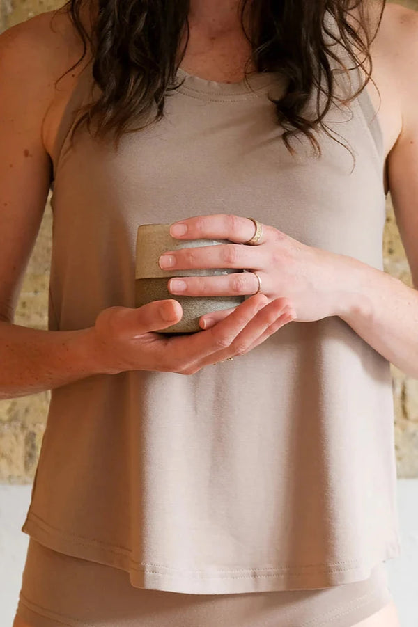 folk Folk x Harry Duley - Racer Back Vest - Natural Stone