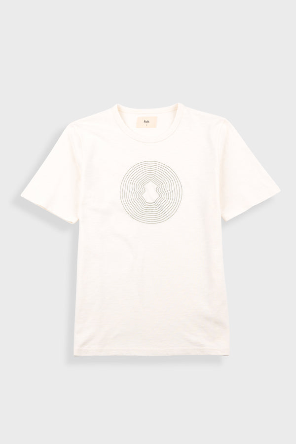 folk Zaki T-Shirt - Ecru / Sage