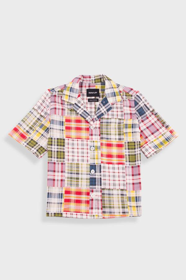 folk Howlin' - Cocktails for the Girls Shirt - Tropical Madras Mix