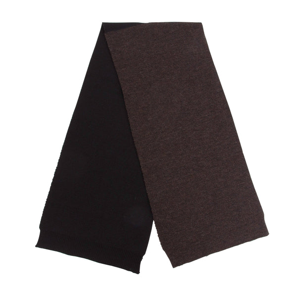 folk MHL - Colour Block Scarf - Utility Wool - Brown/Black