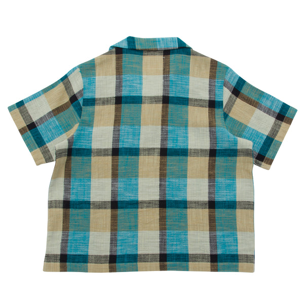 Folk Short Sleeve Soft Collar Shirt Women's - Multigingham Check