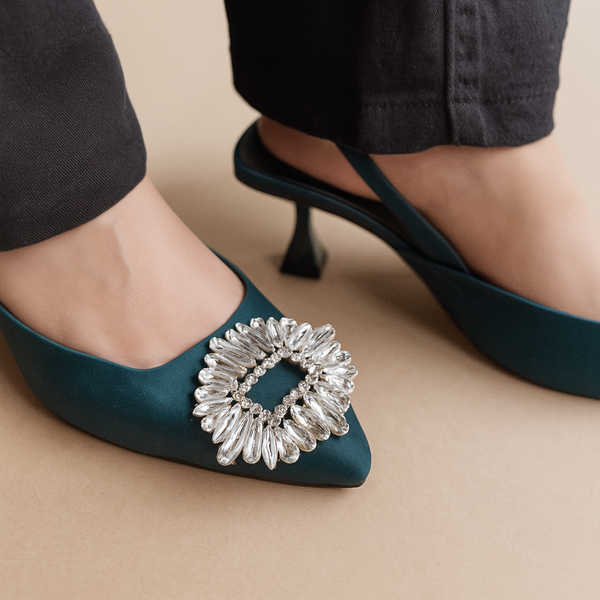 footwear sensation Isabella Heels -Green