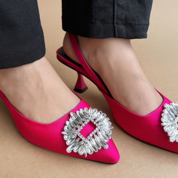 footwear sensation Isabella Heels - Hot Pink