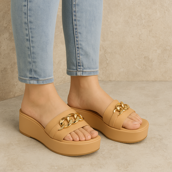 Footwear Sensation Lexie Wedges - Tan