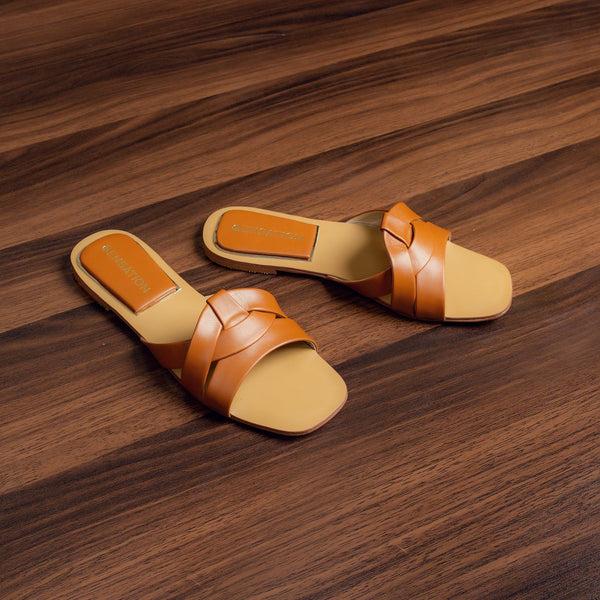 Footwear Sensation Marina Flats (Brown)