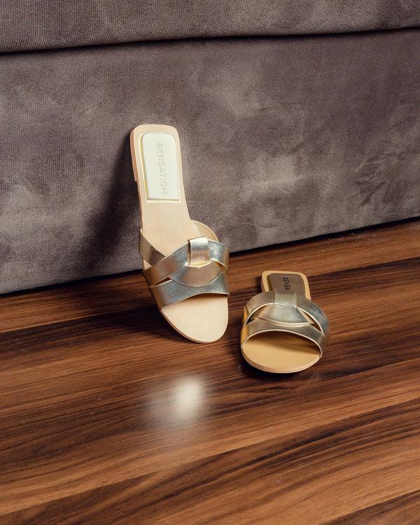 Footwear Sensation Marina Flats (GOLD)