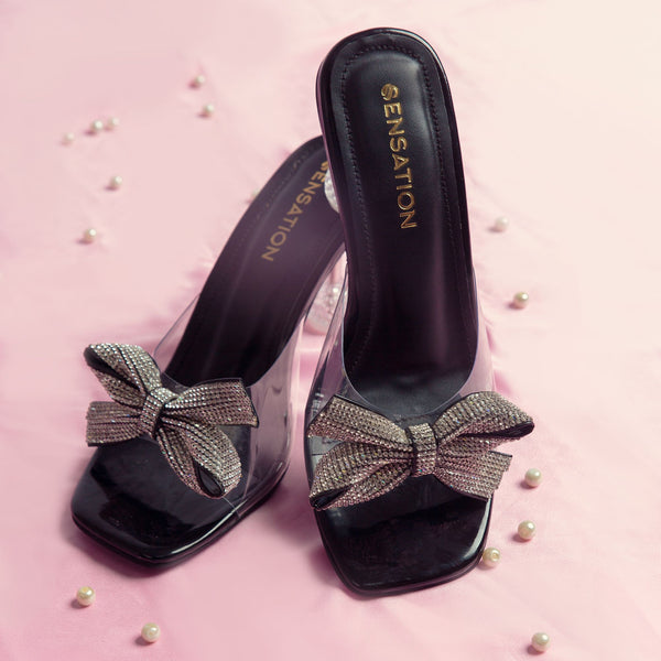 Footwear Sensation Natalia Bow Heel Black