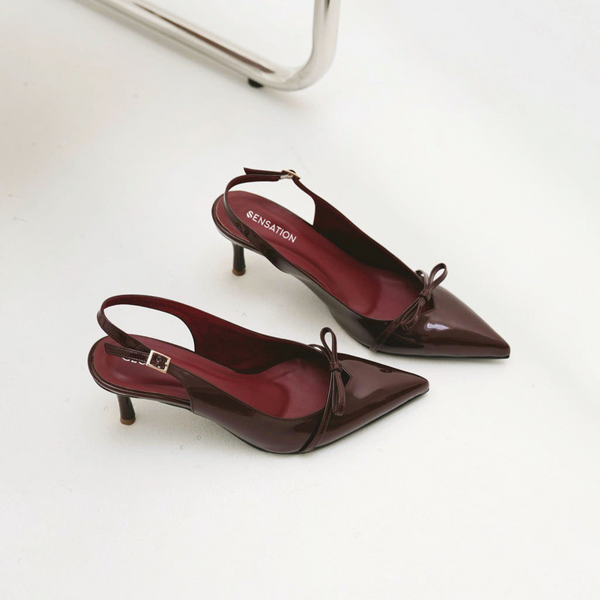 Footwear Sensation The Celine Heels- Cherry Red