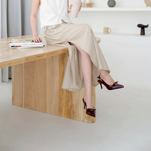 Footwear Sensation The Celine Heels- Cherry Red