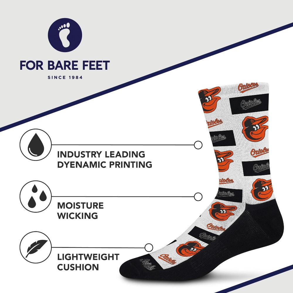 For Bare Feet Baltimore Orioles Poster Print Socks Baltimore Orioles Poster Print Socks